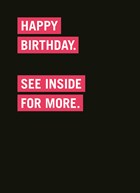 happy birthday see inside for more